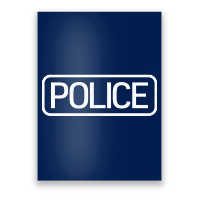Police Distressed Logo Poster