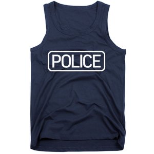 Police Distressed Logo Tank Top