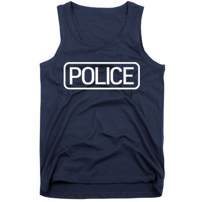 Police Distressed Logo Tank Top
