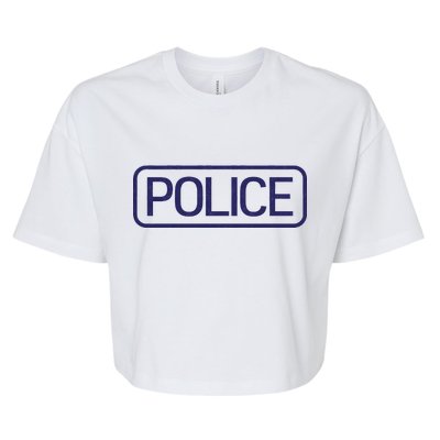 Police Distressed Logo Bella+Canvas Jersey Crop Tee