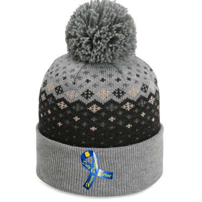 Police Duty Honor Protect Serve Ribbon The Baniff Cuffed Pom Beanie