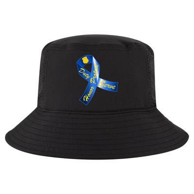 Police Duty Honor Protect Serve Ribbon Cool Comfort Performance Bucket Hat