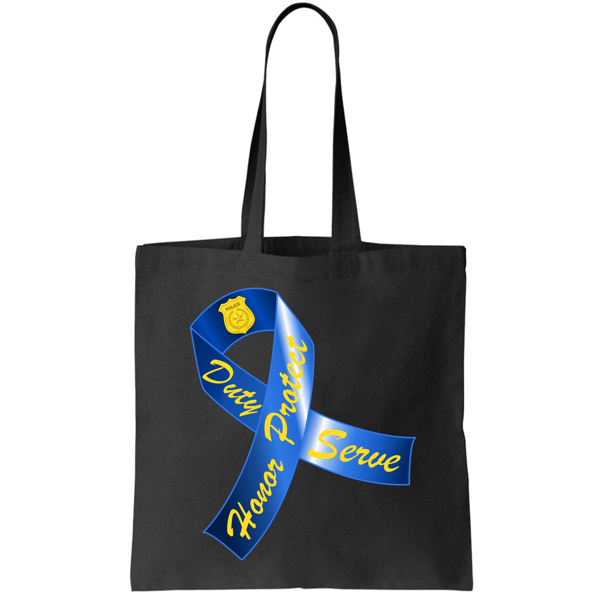 Police Duty Honor Protect Serve Ribbon Bag