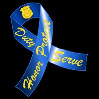 Police Duty Honor Protect Serve Ribbon Baby Bodysuit