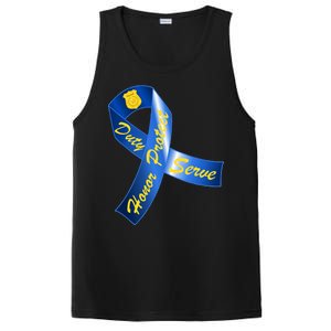 Police Duty Honor Protect Serve Ribbon PosiCharge Competitor Tank