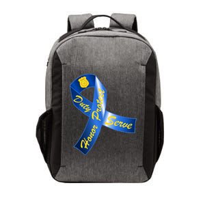 Police Duty Honor Protect Serve Ribbon Vector Backpack