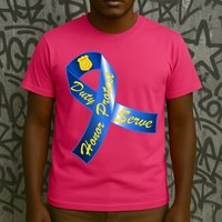 Police Duty Honor Protect Serve Ribbon T-Shirt