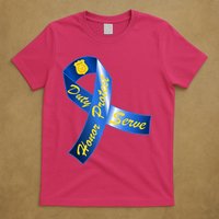 Police Duty Honor Protect Serve Ribbon T-Shirt
