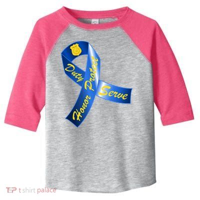 Police Duty Honor Protect Serve Ribbon Toddler Fine Jersey T-Shirt
