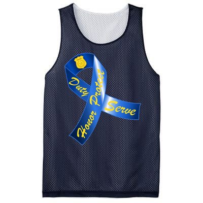 Police Duty Honor Protect Serve Ribbon Mesh Reversible Basketball Jersey Tank