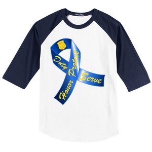 Police Duty Honor Protect Serve Ribbon Baseball Sleeve Shirt