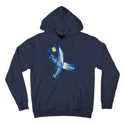 Police Duty Honor Protect Serve Ribbon Tall Hoodie