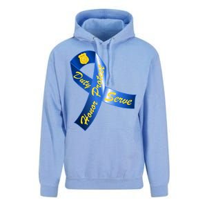 Police Duty Honor Protect Serve Ribbon Unisex Surf Hoodie