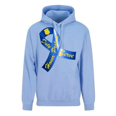 Police Duty Honor Protect Serve Ribbon Unisex Surf Hoodie