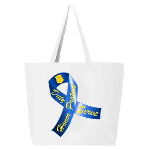 Police Duty Honor Protect Serve Ribbon 25L Jumbo Tote