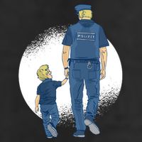Police Father Adult Drive Performance Visor