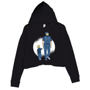 Police Father Crop Fleece Hoodie