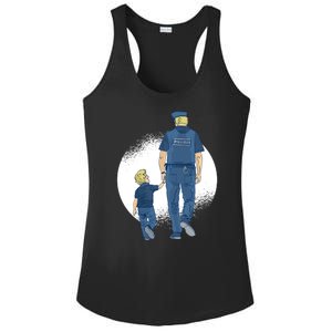 Police Father Ladies PosiCharge Competitor Racerback Tank