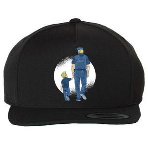 Police Father Wool Snapback Cap