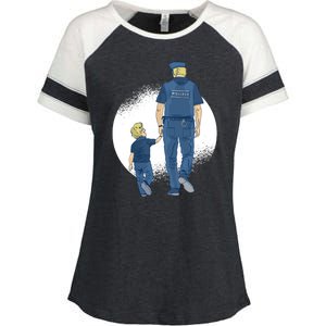 Police Father Enza Ladies Jersey Colorblock Tee