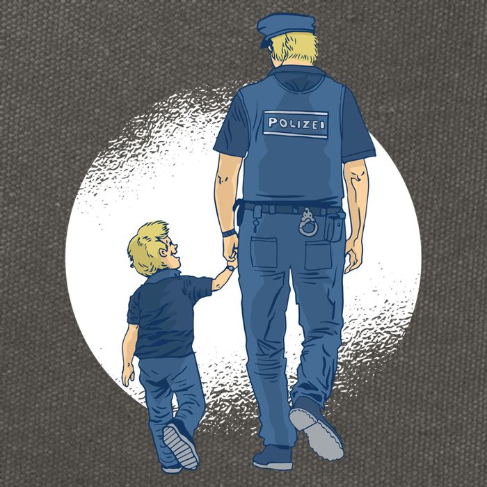 Police Father Cotton Canvas Backpack
