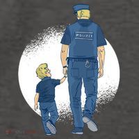 Police Father Vector Backpack