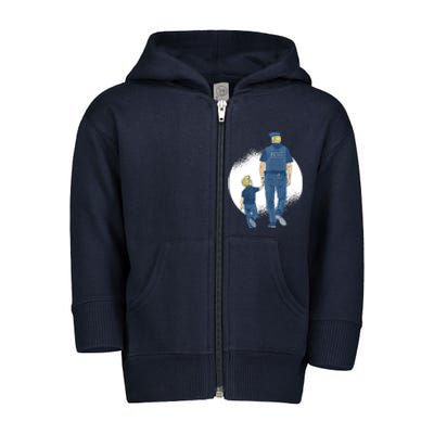 Police Father Toddler Zip Fleece Hoodie