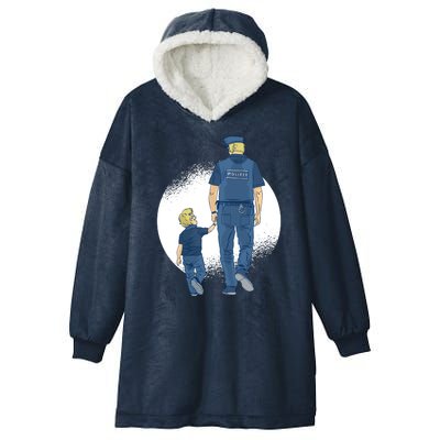 Police Father Hooded Wearable Blanket