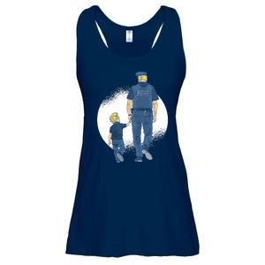 Police Father Ladies Essential Flowy Tank