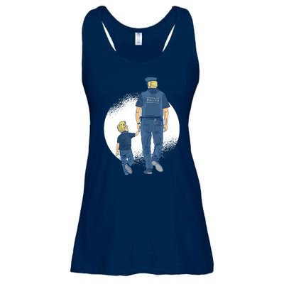 Police Father Ladies Essential Flowy Tank