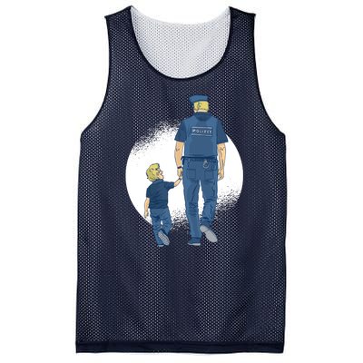 Police Father Mesh Reversible Basketball Jersey Tank