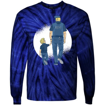 Police Father Tie-Dye Long Sleeve Shirt