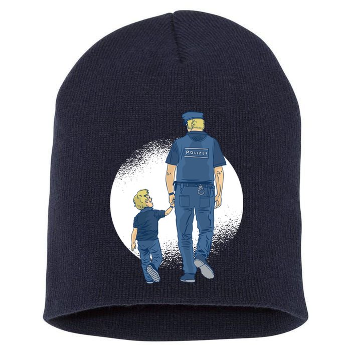 Police Father Short Acrylic Beanie