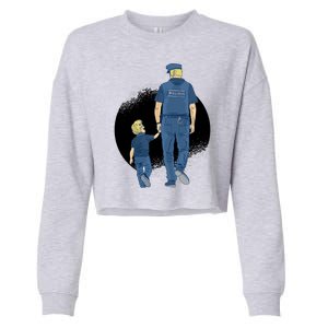 Police Father Cropped Pullover Crew