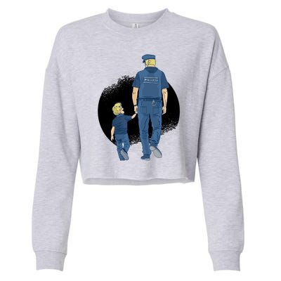 Police Father Cropped Pullover Crew