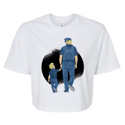 Police Father Bella+Canvas Jersey Crop Tee