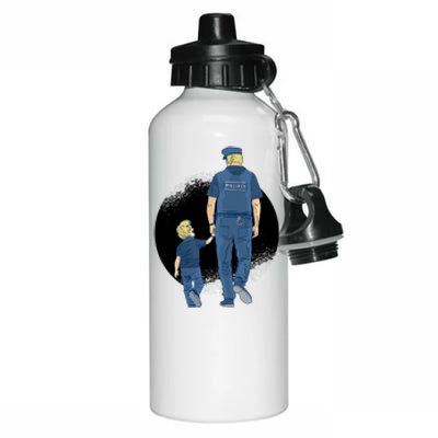 Police Father Aluminum Water Bottle