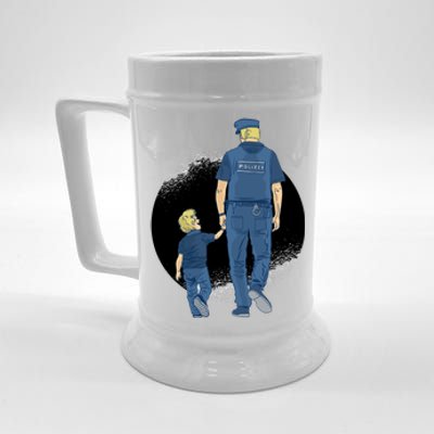 Police Father Beer Stein