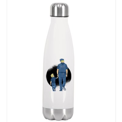 Police Father Stainless Steel Insulated Water Bottle