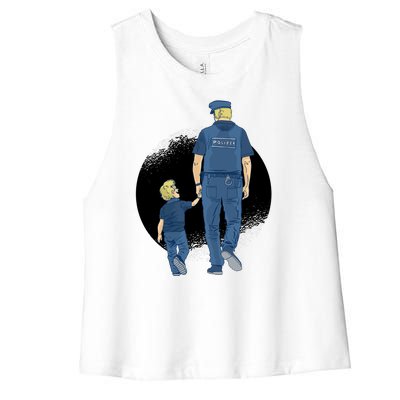 Police Father Women's Racerback Cropped Tank