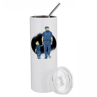 Police Father Stainless Steel Tumbler