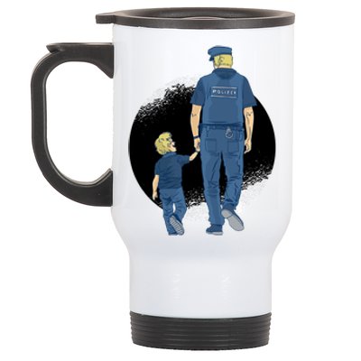 Police Father Stainless Steel Travel Mug