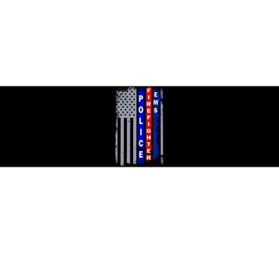 Police Firefighter EMS American Flag Bumper Sticker