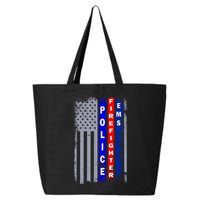 Police Firefighter EMS American Flag 25L Jumbo Tote