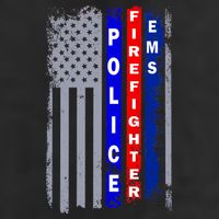 Police Firefighter EMS American Flag 25L Jumbo Tote