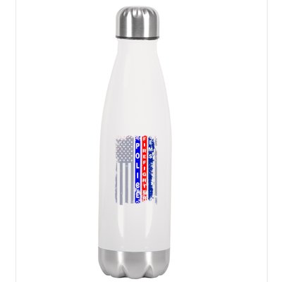 Police Firefighter EMS American Flag Stainless Steel Insulated Water Bottle