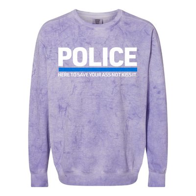 Police Here to Save Lives Colorblast Crewneck Sweatshirt