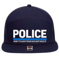 Police Here to Save Lives 7 Panel Mesh Trucker Snapback Hat