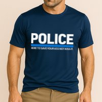 Police Here to Save Lives Cooling Performance Crew T-Shirt