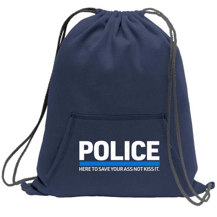 Police Here to Save Lives Sweatshirt Cinch Pack Bag